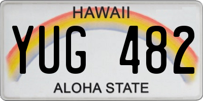 HI license plate YUG482