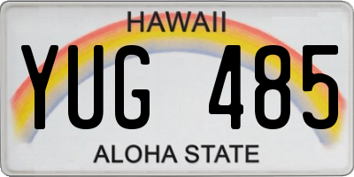 HI license plate YUG485