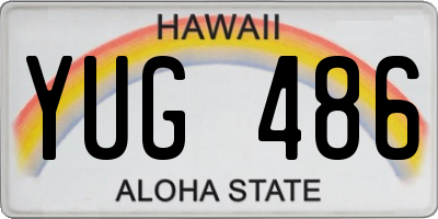 HI license plate YUG486