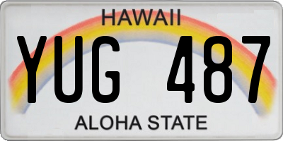 HI license plate YUG487