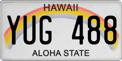 HI license plate YUG488