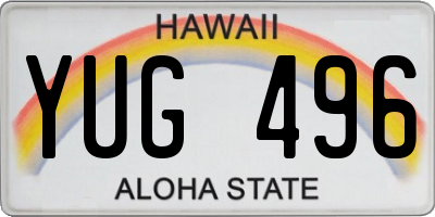 HI license plate YUG496