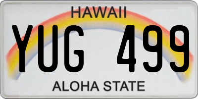 HI license plate YUG499