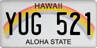 HI license plate YUG521