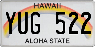 HI license plate YUG522