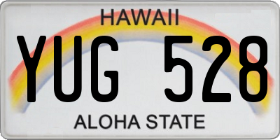 HI license plate YUG528