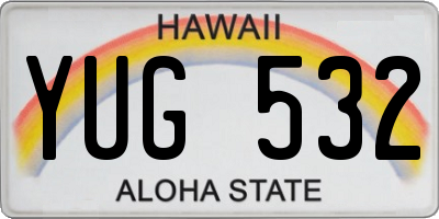 HI license plate YUG532