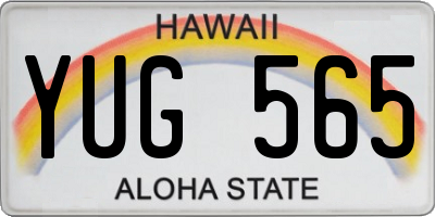 HI license plate YUG565