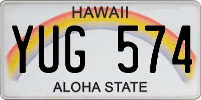 HI license plate YUG574