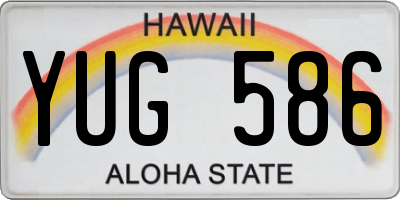 HI license plate YUG586