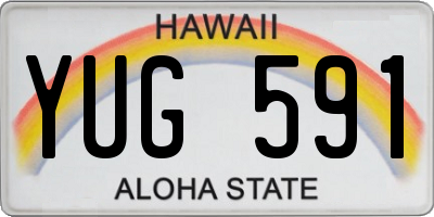 HI license plate YUG591