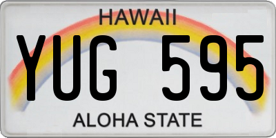 HI license plate YUG595