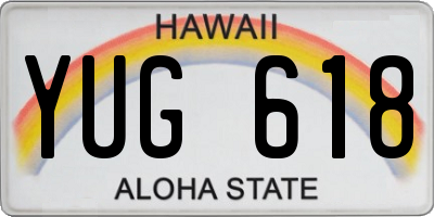 HI license plate YUG618