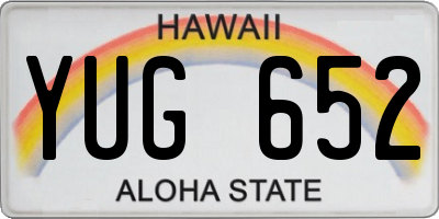 HI license plate YUG652