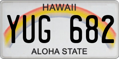HI license plate YUG682