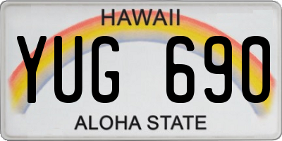 HI license plate YUG690