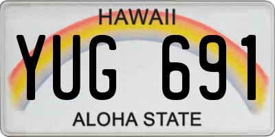 HI license plate YUG691