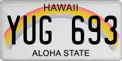 HI license plate YUG693