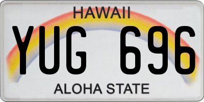 HI license plate YUG696