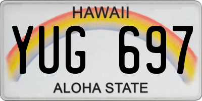 HI license plate YUG697