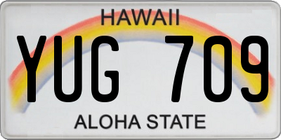 HI license plate YUG709