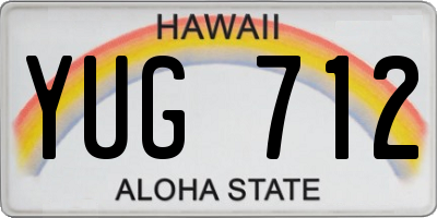 HI license plate YUG712
