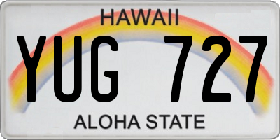 HI license plate YUG727