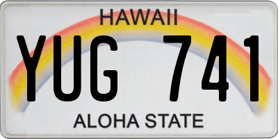 HI license plate YUG741