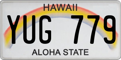HI license plate YUG779