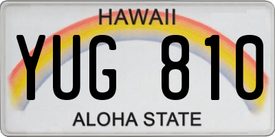 HI license plate YUG810