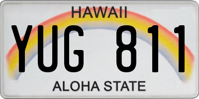 HI license plate YUG811