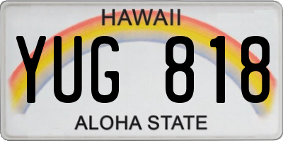 HI license plate YUG818
