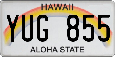 HI license plate YUG855