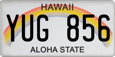 HI license plate YUG856