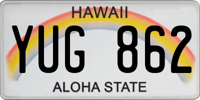HI license plate YUG862