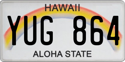 HI license plate YUG864