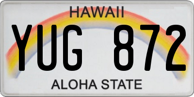 HI license plate YUG872