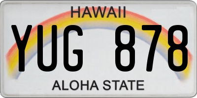 HI license plate YUG878