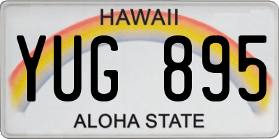 HI license plate YUG895