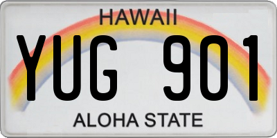 HI license plate YUG901