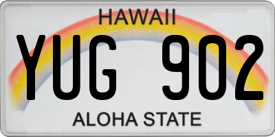 HI license plate YUG902