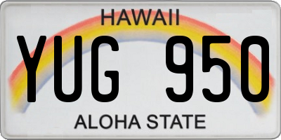 HI license plate YUG950