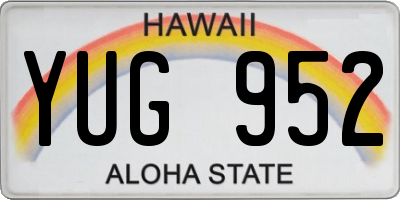 HI license plate YUG952