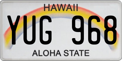 HI license plate YUG968