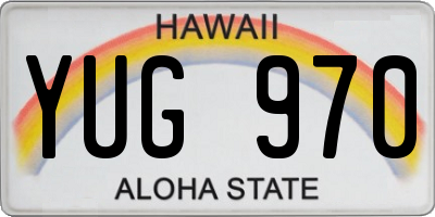 HI license plate YUG970