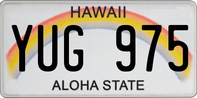 HI license plate YUG975