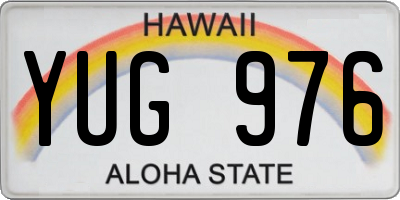 HI license plate YUG976