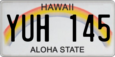 HI license plate YUH145