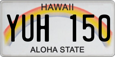HI license plate YUH150