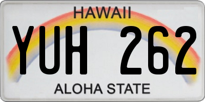 HI license plate YUH262